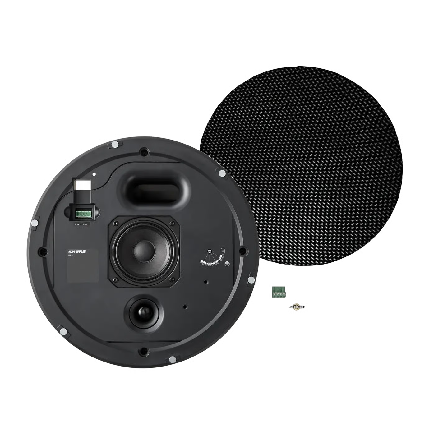 Shure MXP-5 Ceiling-Mount Passive Loudspeaker Audio Encryption MXP-5B - Image 2