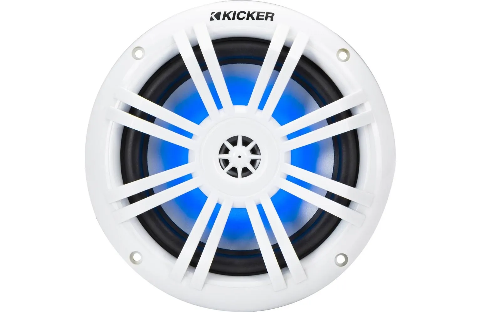 Kicker KM604WL Marine Coaxial Speaker 4Ω Blue LED - 49KM604WL