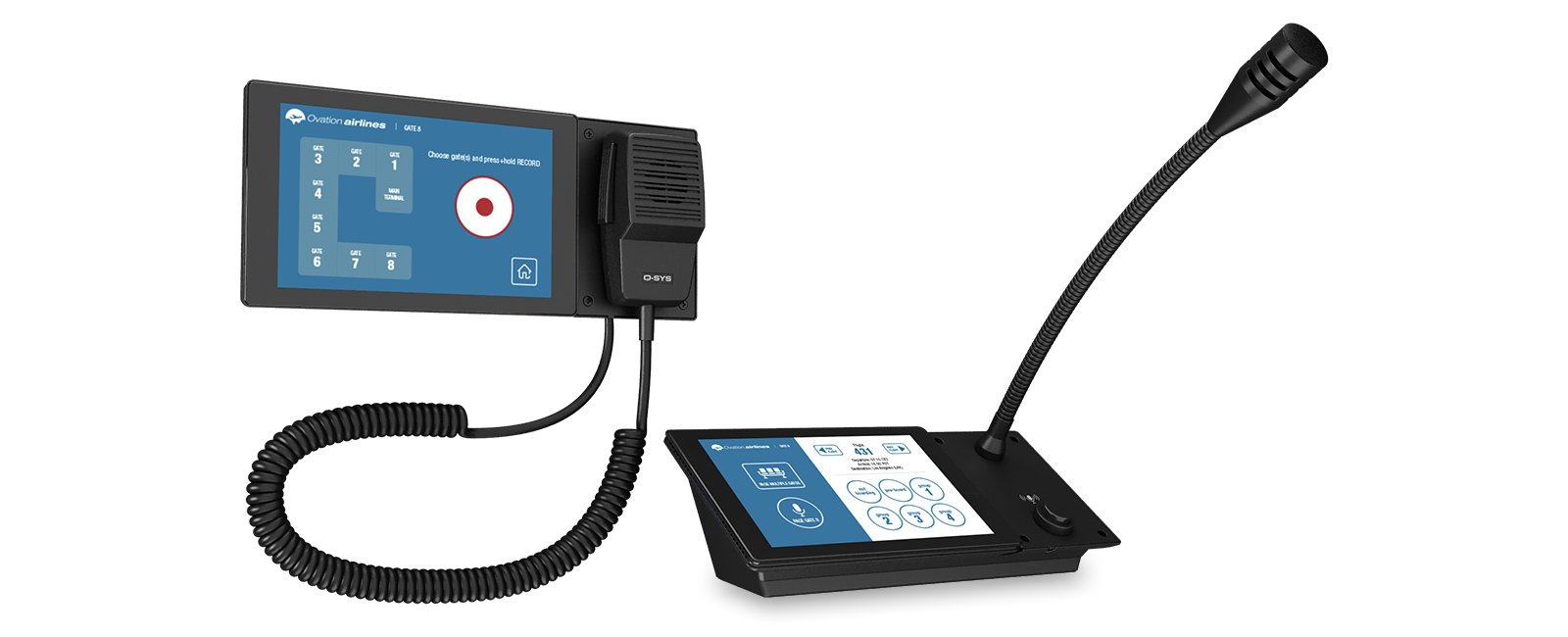 QSC PS-TSCG3-H Touchscreen Paging Station IPX6 - PS-TSCG3