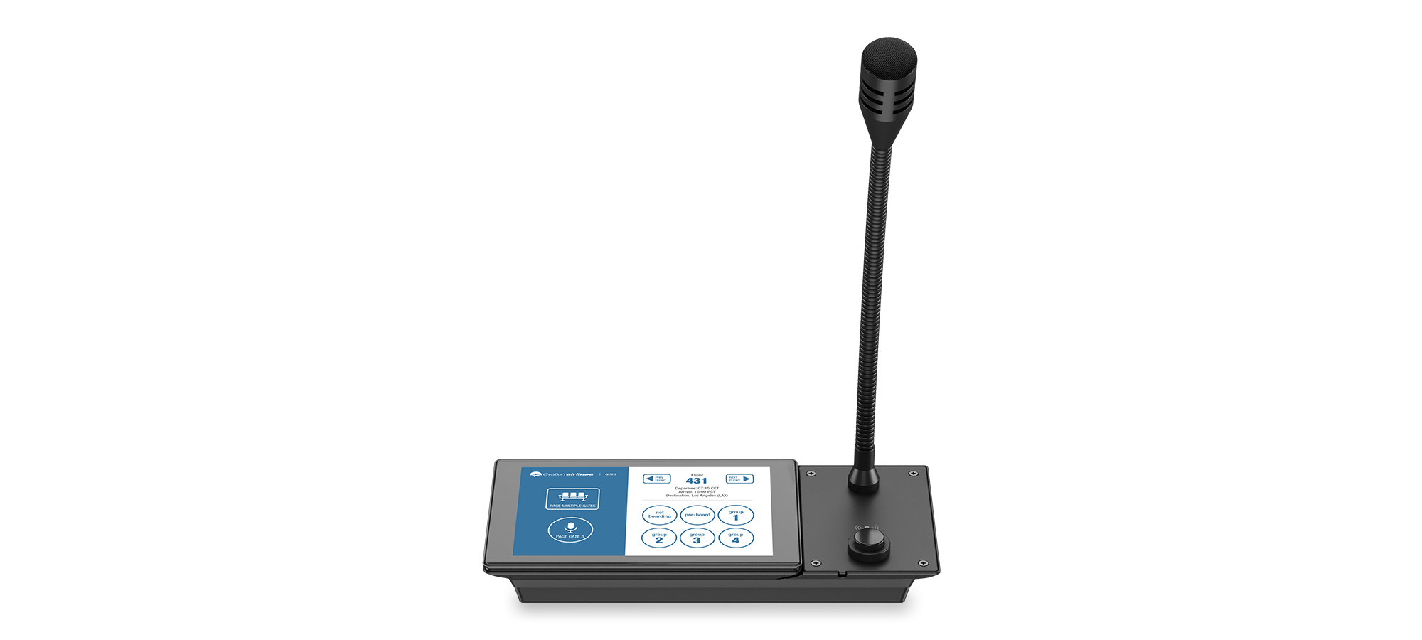 QSC PS-TSCG3-H Touchscreen Paging Station IPX6 - PS-TSCG3 - Image 2