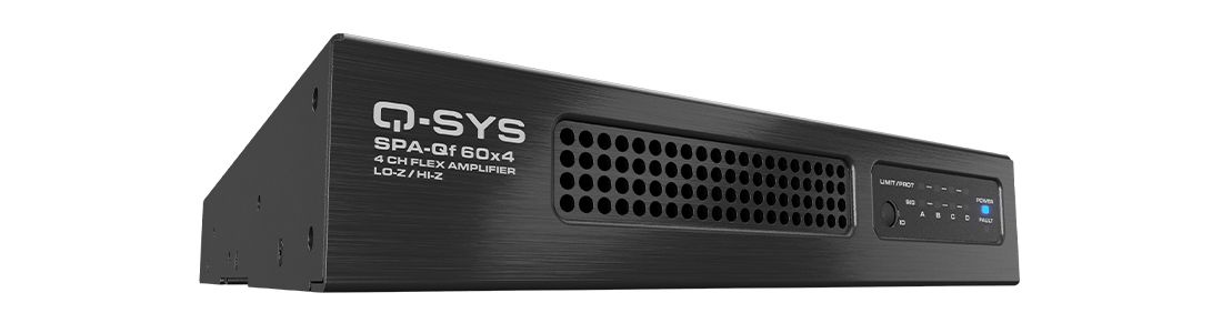Q-SYS SPA-Qf 60x4 Network Amplifier with Flex I/O - SPA-Qf 60x4